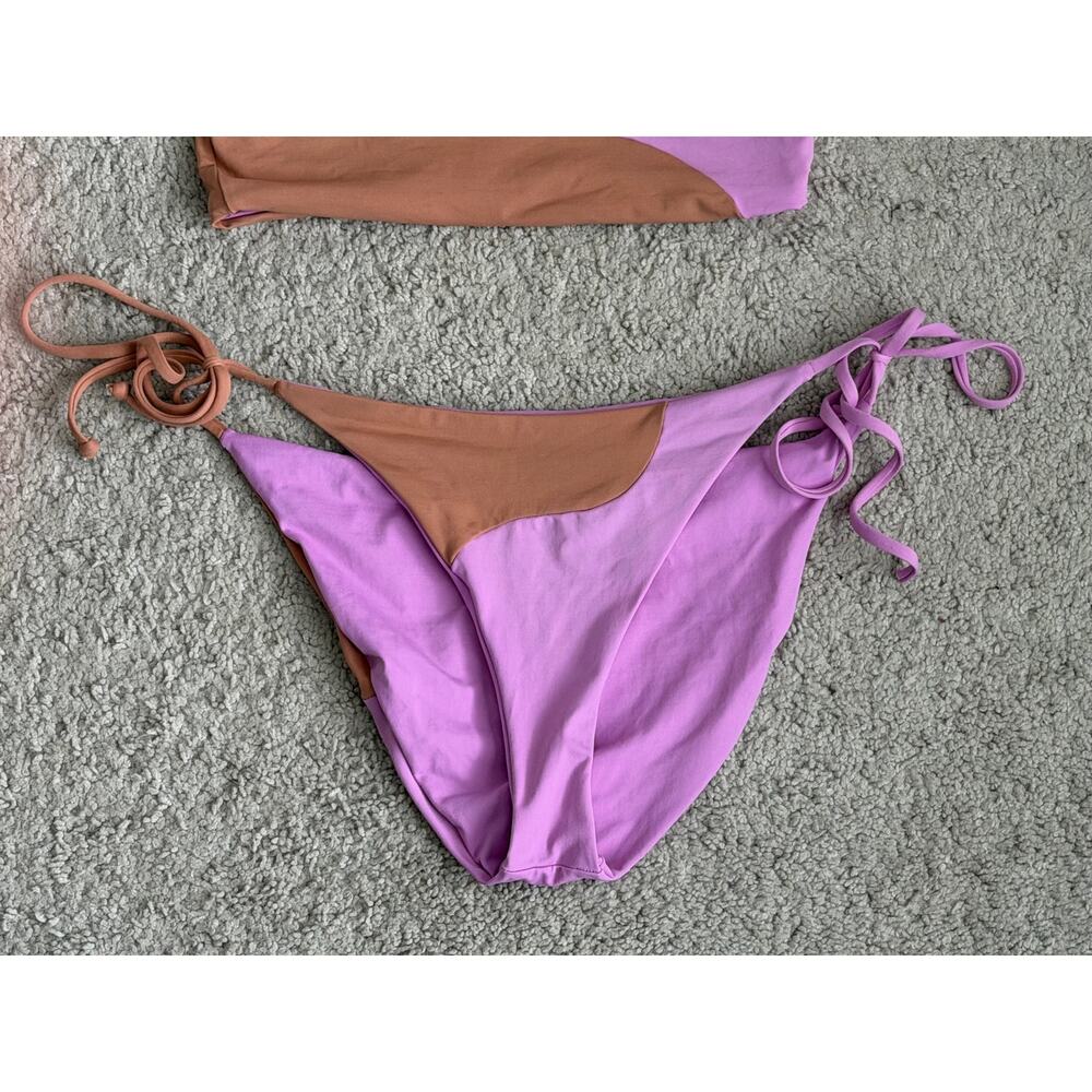 L*Space Ari Bikini Top & Dani Bikini Bottom Swimwear Set Rosebud Putty Women's S - Picture 5 of 7